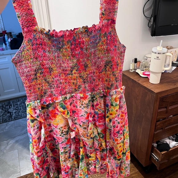 Alice + Olivia Jocelyn Floral Cotton & Silk Sundress - Picture 2 of 5